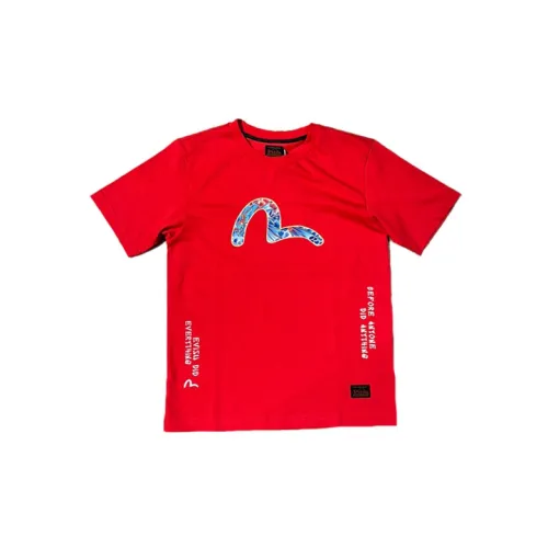 EVISU T-Shirts Men Orange Red