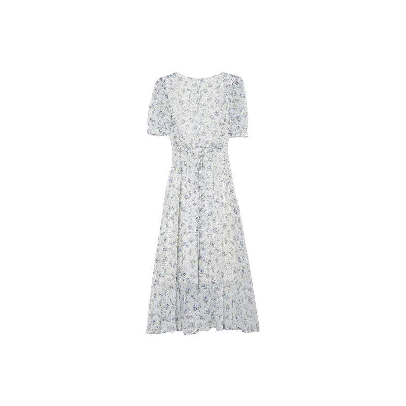 Fstudio Short Sleeved Dress Women's Blue-1