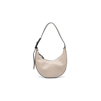 LONGCHAMP Roseau Essential Cow Leather Crescent Bag, Handbag, Shoulder Bag Women's Almond