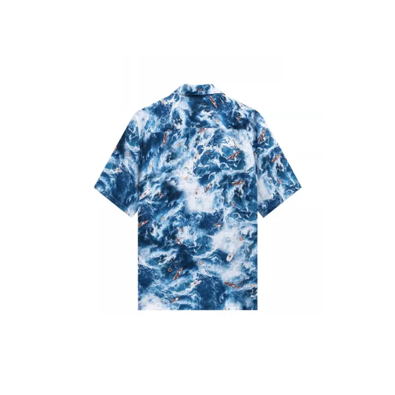 COTON DOUX Shirts Men Blue-3