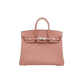 HERMES Birkin Ostrich Leather Birkin Bag Handbags Women's 94 Terre Cuite Terracotta