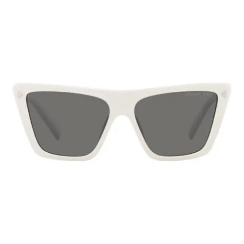 PRADA Acetate Cat Eye Sunglasses Women's White