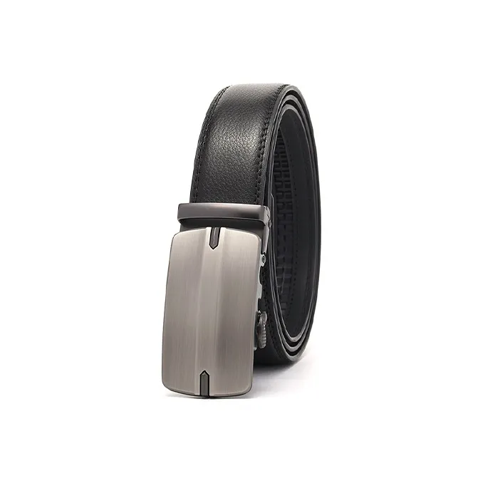 FREE RABBITⅡ Minimalist Style Smooth Finish Casual Versatile Business Automatic Buckle Leather Belts Men's-4