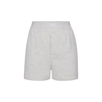 SKIMS Boyfriend Loose Boxer Casual Shorts Women's Light Heather Grey/Gray