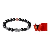 Silver-Chinese Auspicious Animal Beaded Bracelet-Women's+Sweet Love Confession Box