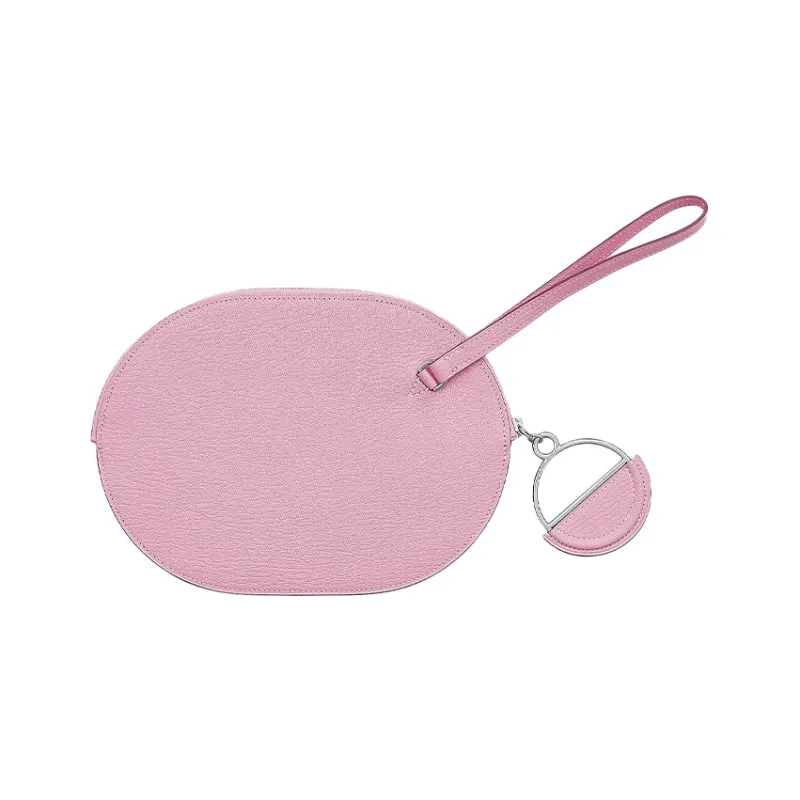 HERMES In The Loop Mysore Sheepskin Basket Bag Pig Nose Handbag Clutch Women's Pink-1