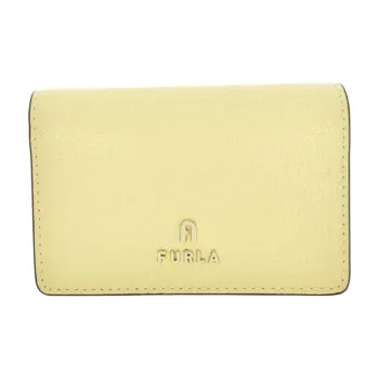 Furla Cow Leather Wallet Small Size Women's Yellow