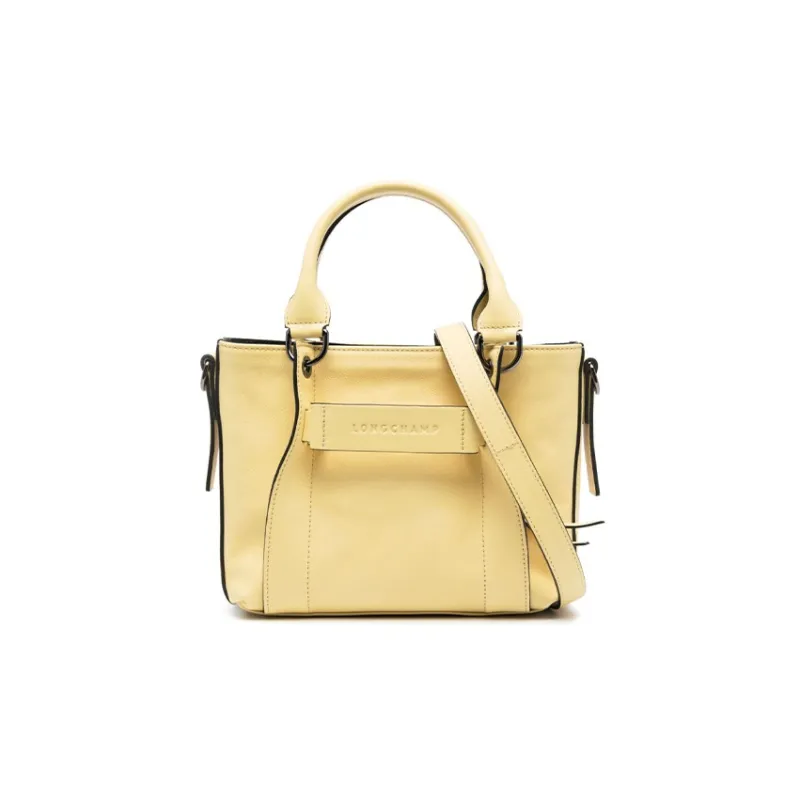 LONGCHAMP Calfskin Tote Bag, Shopping Bag, Shoulder Bag, Crossbody Bag, Handbag Small Size Women's Butter Yellow-0