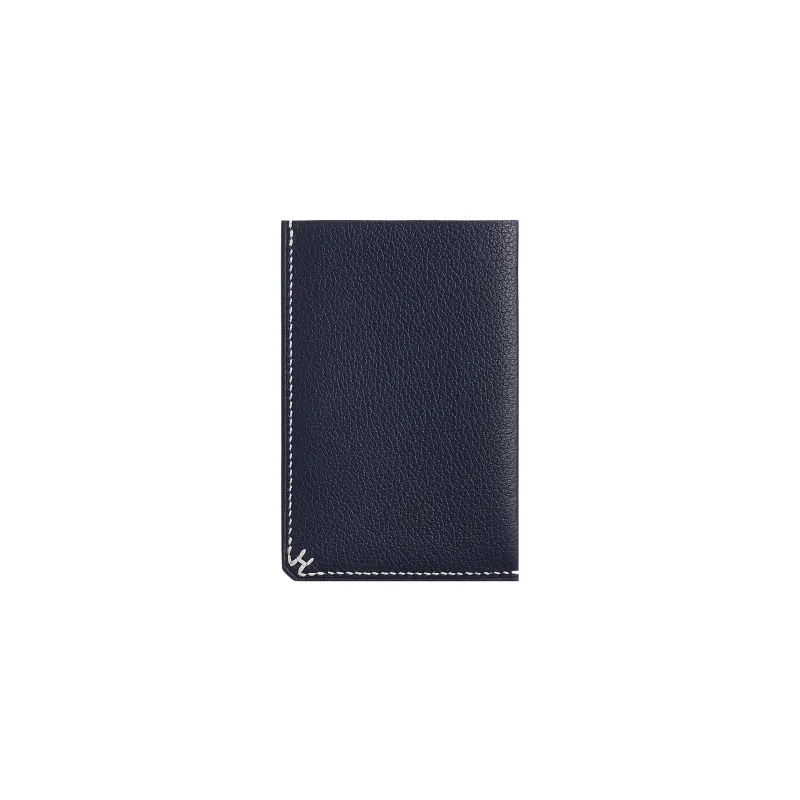 HERMES Evercolor Calfskin Card Holder Women's 2Z Bleu Nuit Midnight Blue-1