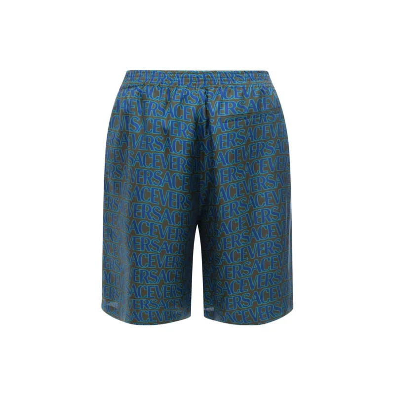 VERSACE Baroque Print Silk Shorts-1