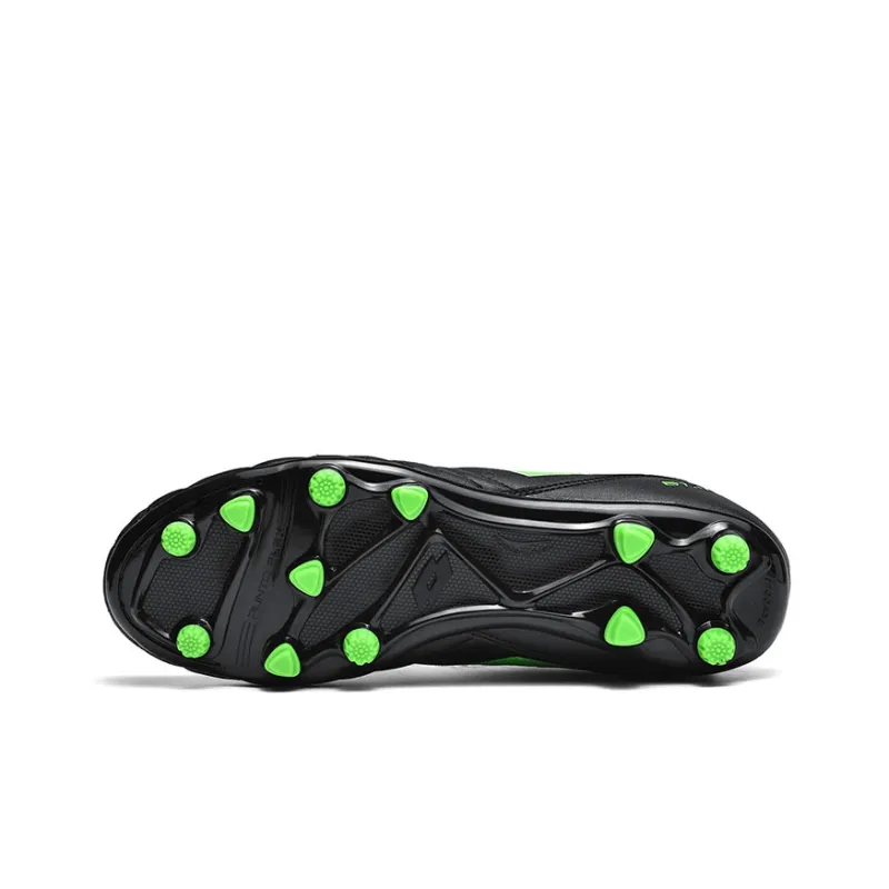 LOTTO FG Firm Ground Firm Ground Shock Absorbers With Slip Resistant Features Soccer Shoes Men's Black White-9
