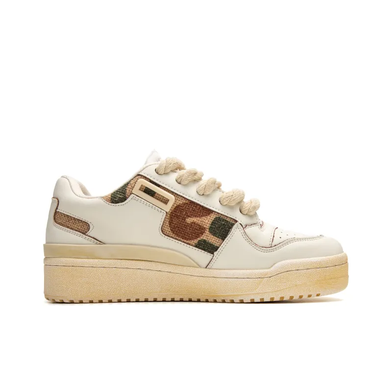Youthloser Low Top Skateboard Shoes Unisex Beige-1