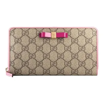 GUCCI Canvas Wallet Small Size Unisex Pink