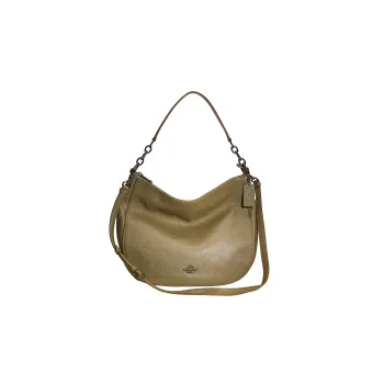 COACH Chelsea Pebbled Leather Hobo Bag Handbag Shoulder Bag Women's Green