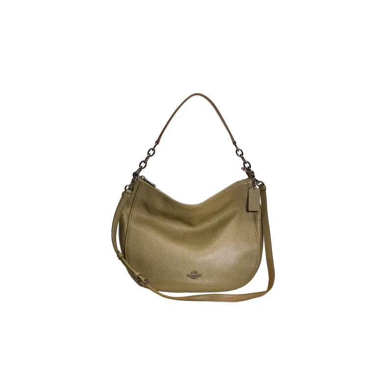 COACH Chelsea Pebbled Leather Hobo Bag Handbag Shoulder Bag Women's Green-0