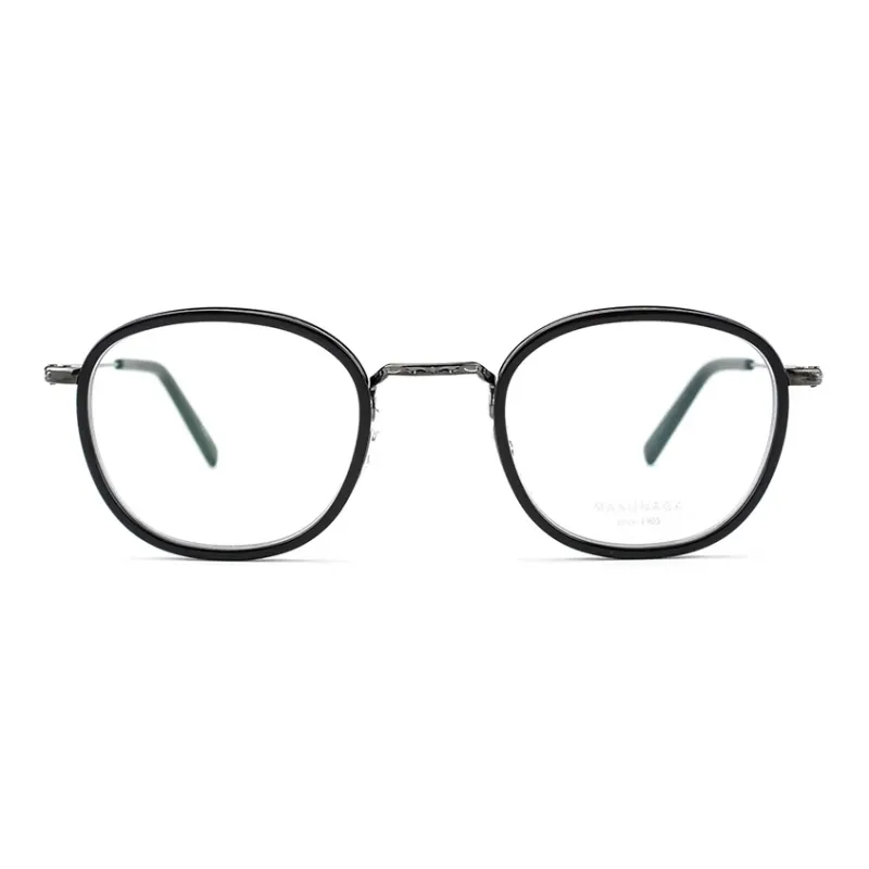 MASUNAGA Plate Frame With Titanium Plate And Titanium Alloy Round Optical Glasses Unisex-1