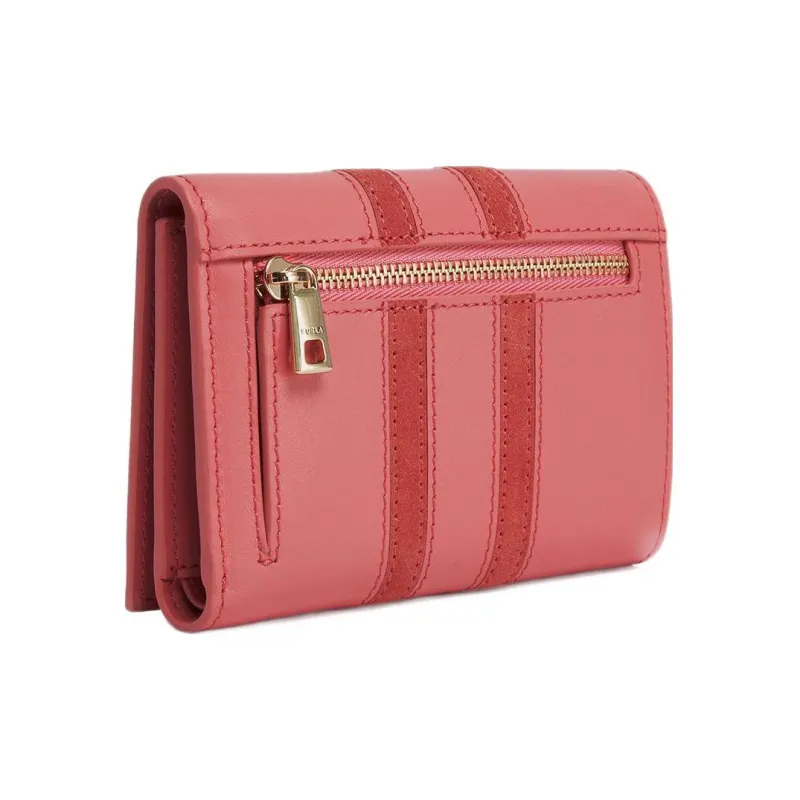 Furla Sirena Collection Leather Wallet Medium Size Women's Pink-1