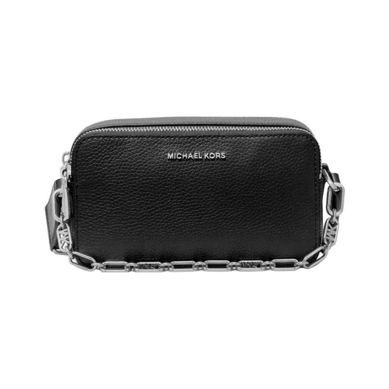 MICHAEL KORS Litchi Grain Leather Camera Bag, Shoulder Bag, Crossbody Bag Small Size Women's Black-0