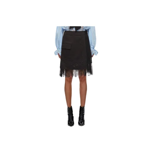 Self-portrait Casual Short Skirts Women's Black