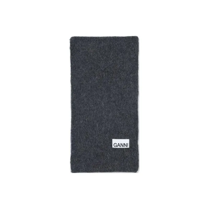 GANNI Knit Scarves Men Black-0