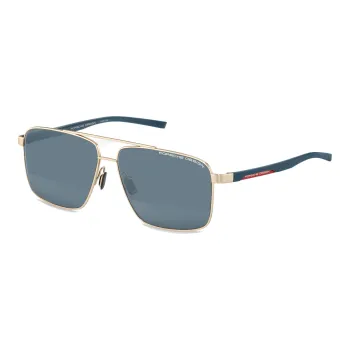 PORSCHE DESIGN Plate Frame Stainless Steel Square Sunglasses Unisex