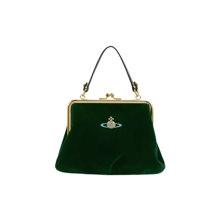 Vivienne Westwood Lint Portable One Shoulder Wallet Women's Green-0