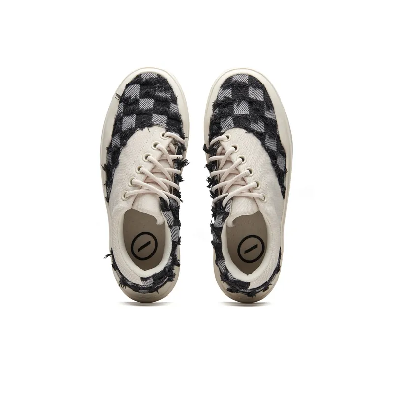 Senzubean Slip-Resistant Cushioning Abrasion-Resistant Low-Top Skateboard Shoes Unisex Black-3