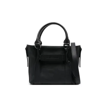 LONGCHAMP 3D Calfskin Tote Bag, Shopping Bag, Handbag Small Size Women's Black