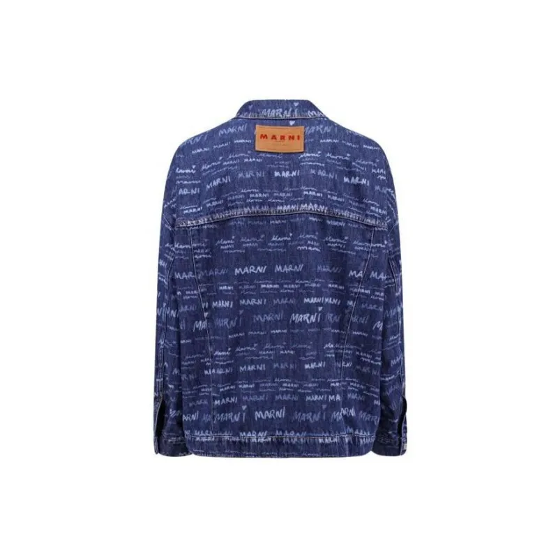 MARNI Logo-print Denim Jacket-1