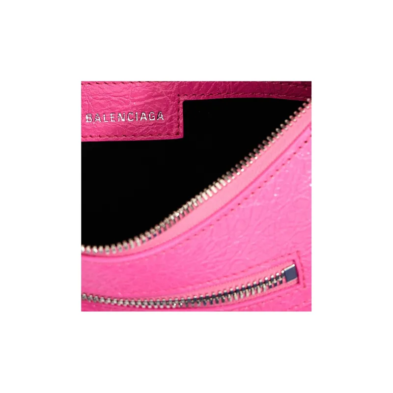 Balenciaga Le Cagole Leather Handbag, Shoulder Bag Women's Pink-2