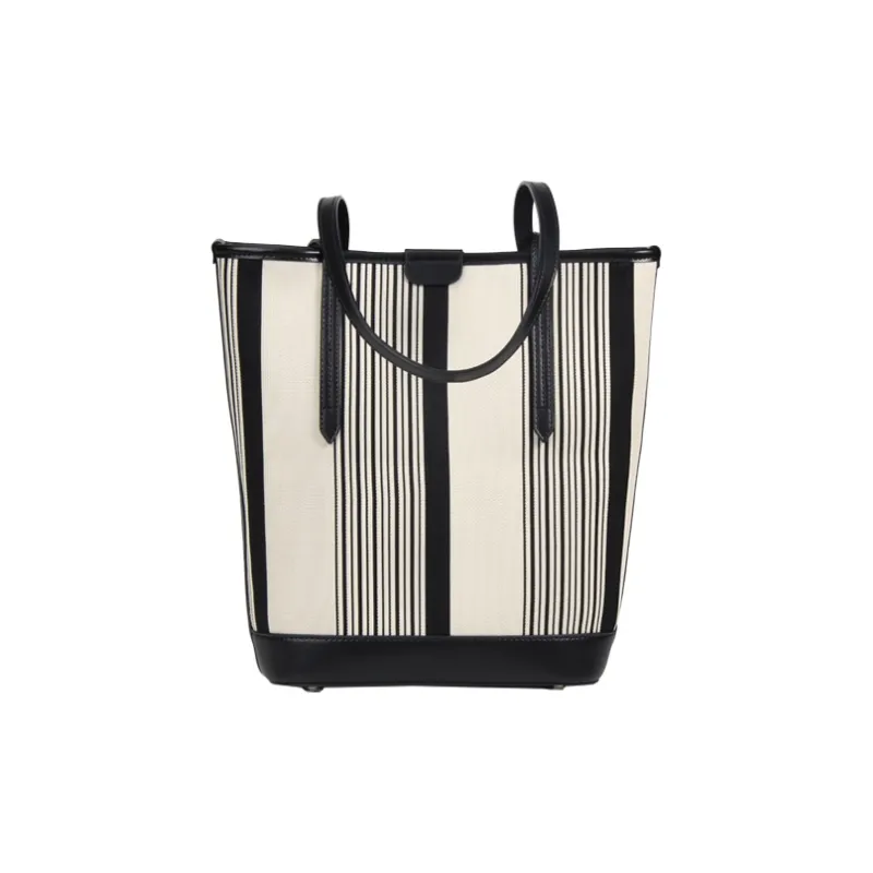 YOCAMU Cow Leather Tote Bag Shopping Bag Commute Bag Shoulder Bag Women's Black-1