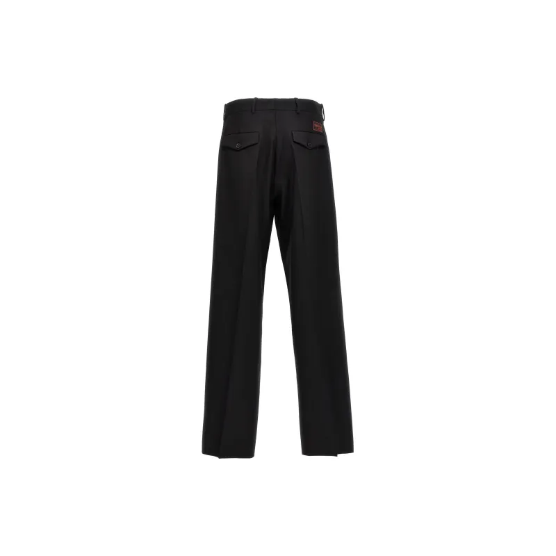 RAF SIMONS Logo Patch Straight-Leg Trousers-1