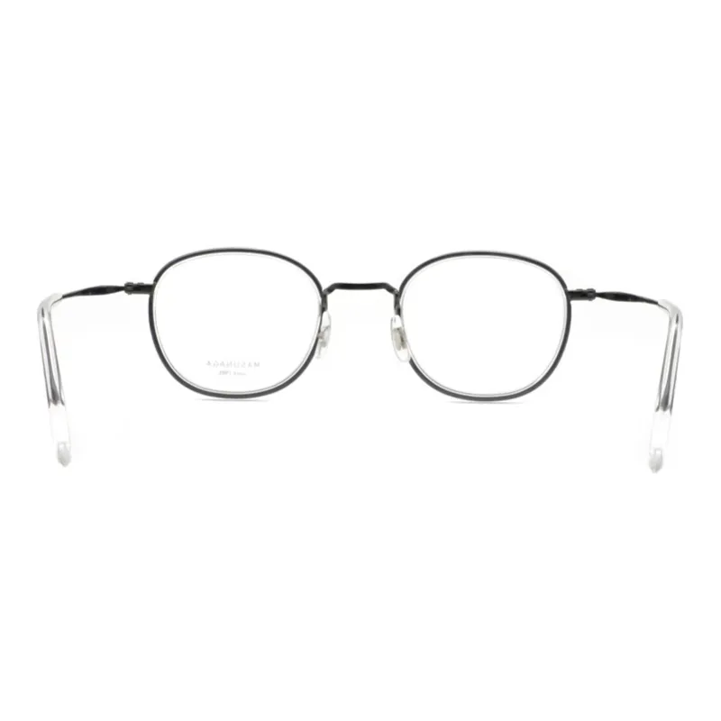 MASUNAGA Plate Frame With Titanium Plate And Titanium Alloy Round Optical Glasses Unisex-12