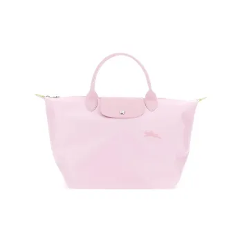 LONGCHAMP Le Pliage Green Nylon Dumpling Bag Handbag Medium Size Women's Light Pink