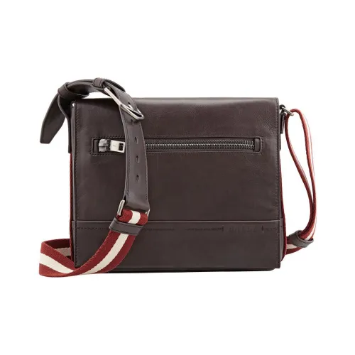 BALLY Leather Messenger Bag, Shoulder Bag, Crossbody Bag Trumpets Men's Chocolate