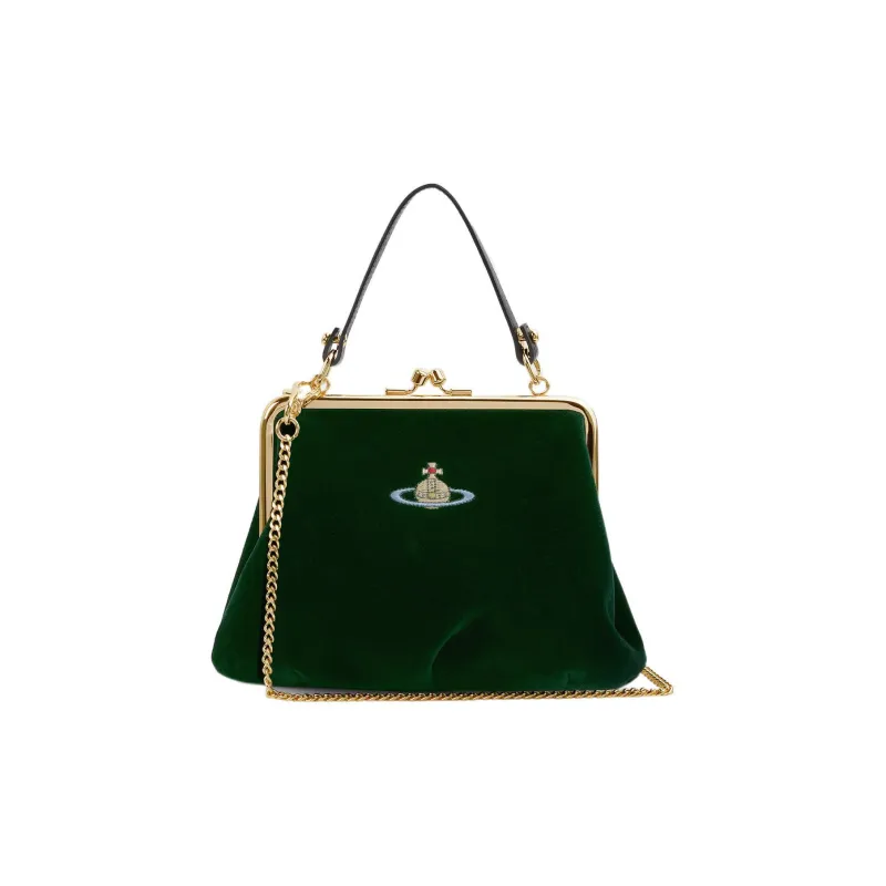 Vivienne Westwood Lint Portable One Shoulder Wallet Women's Green-1