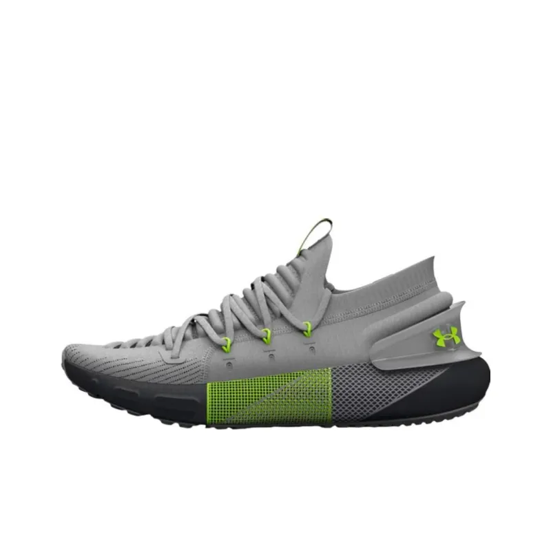 Under Armour HOVR Phantom 3 Cushioning Anti Slip And Wear Resistant Low Top Running Shoes Men's Gray Green-0