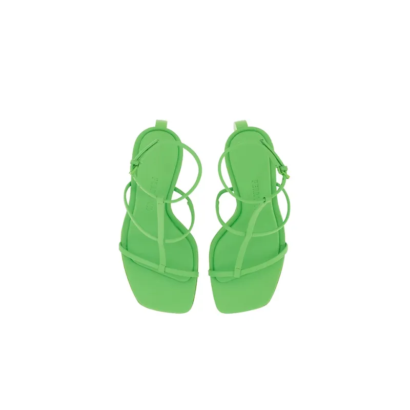 FERRAGAMO Elina One-Strap Sandals 10.5cm Women's Green-3