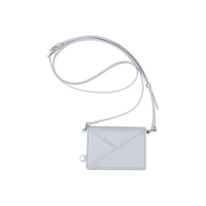 MM6 Maison Margiela Leather Shoulder Bag Crossbody Bag Women's Gray-3