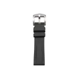 Charcoal Black-Fluoroelastomer-Silver-Tone Buckle