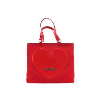 LOVE MOSCHINO Artificial Leather Tote Bag, Shopping Bag, Shoulder Bag, Handbag Women's Red