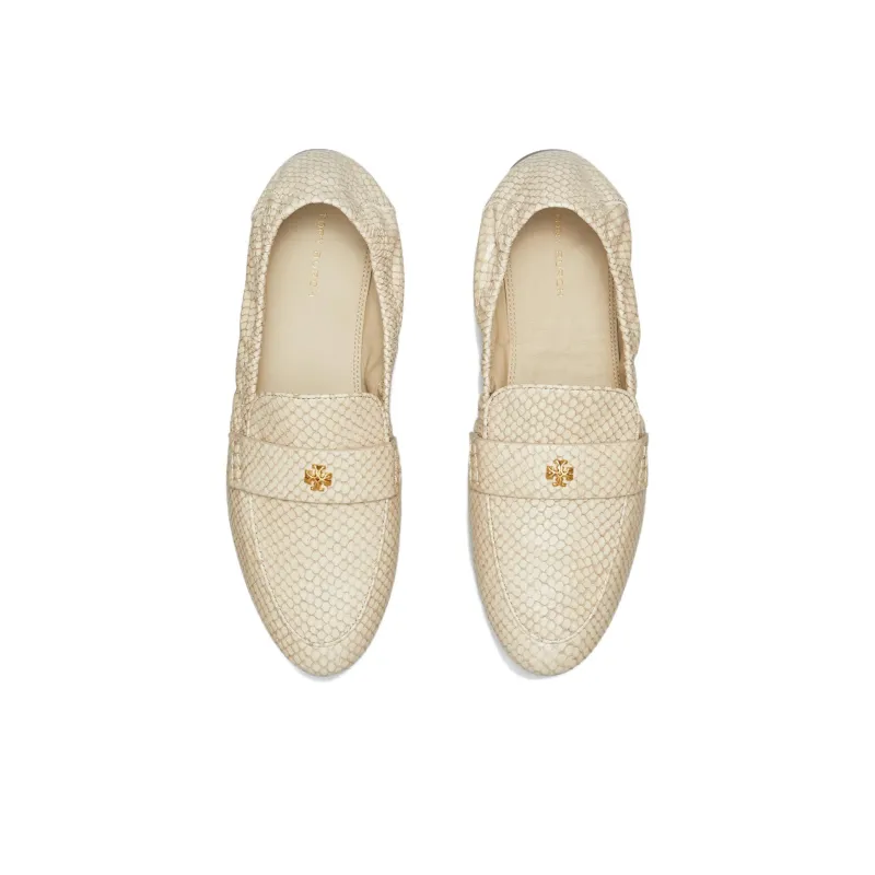 TORY BURCH Logo-plaque Leather Ballerina Shoes-4