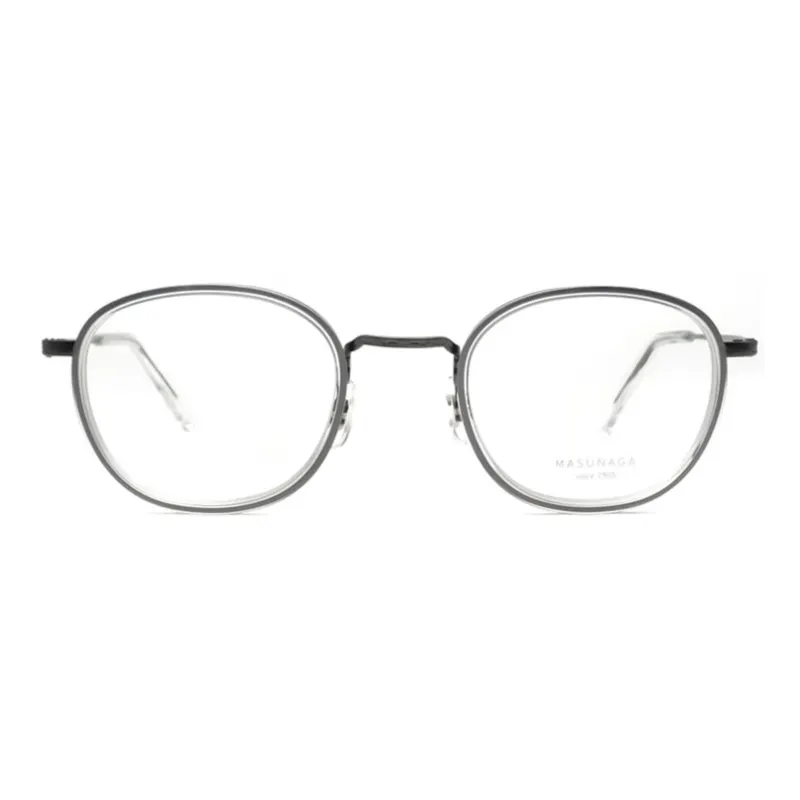MASUNAGA Plate Frame With Titanium Plate And Titanium Alloy Round Optical Glasses Unisex-10