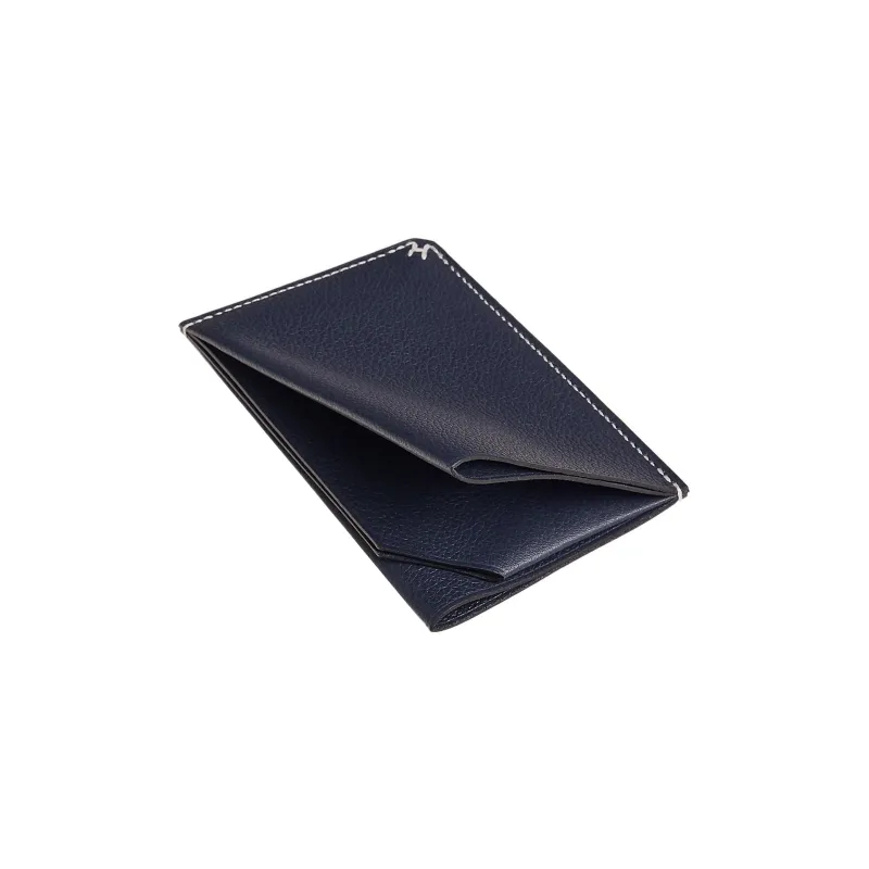 HERMES Evercolor Calfskin Card Holder Women's 2Z Bleu Nuit Midnight Blue-2