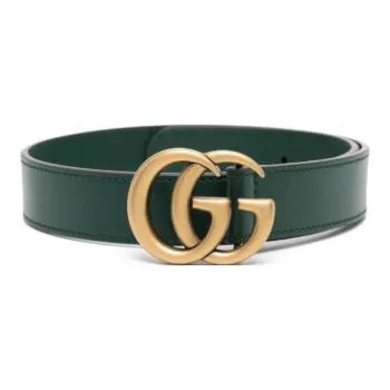GUCCI Cow Leather Belts Women's Green 