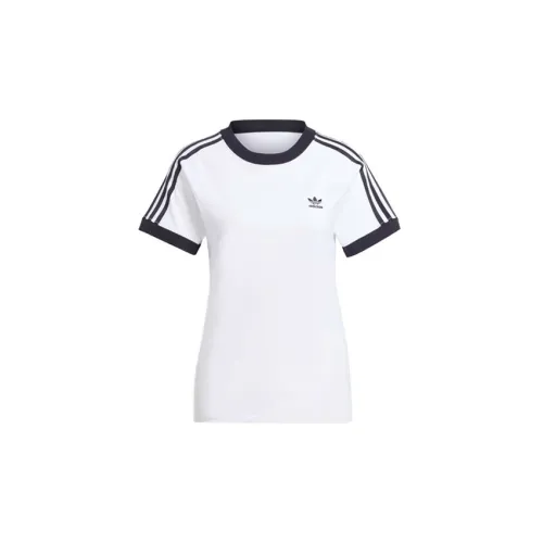 Adidas Originals 3-Stripes T-Shirts Women's White