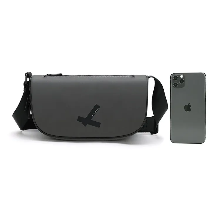 ELLE HOMME Fabric Shoulder Bag Regular Unisex Solid Color-2
