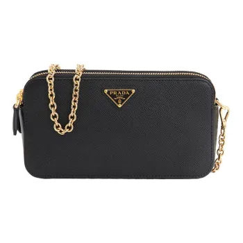 PRADA Cow Leather Chain Bag Handheld Crossbody Bag Shoulder Bag Women's Black