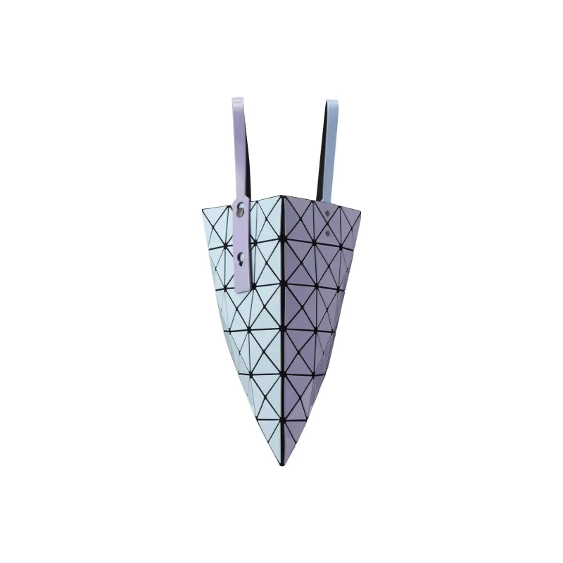 ISSEY MIYAKE Lucent Gloss Mi Vinyl Chloride Resin Handbag Regular Unisex Light Blue With Lavender Accents-2