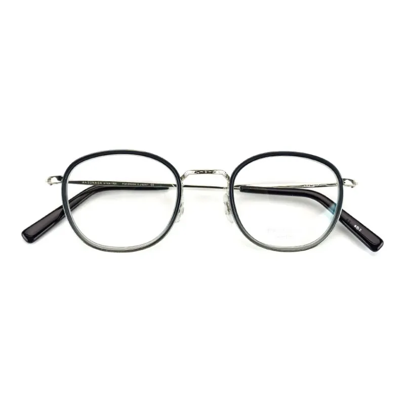 MASUNAGA Plate Frame With Titanium Plate And Titanium Alloy Round Optical Glasses Unisex-8